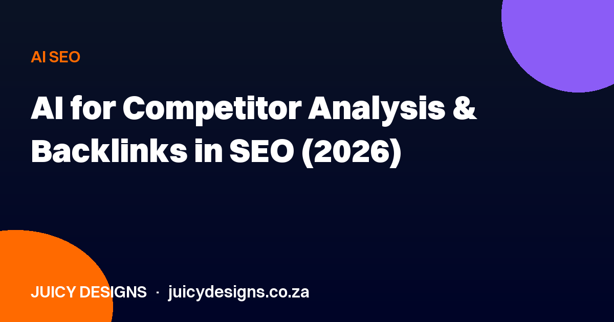AI for Competitor Analysis & Backlinks in SEO (2026)