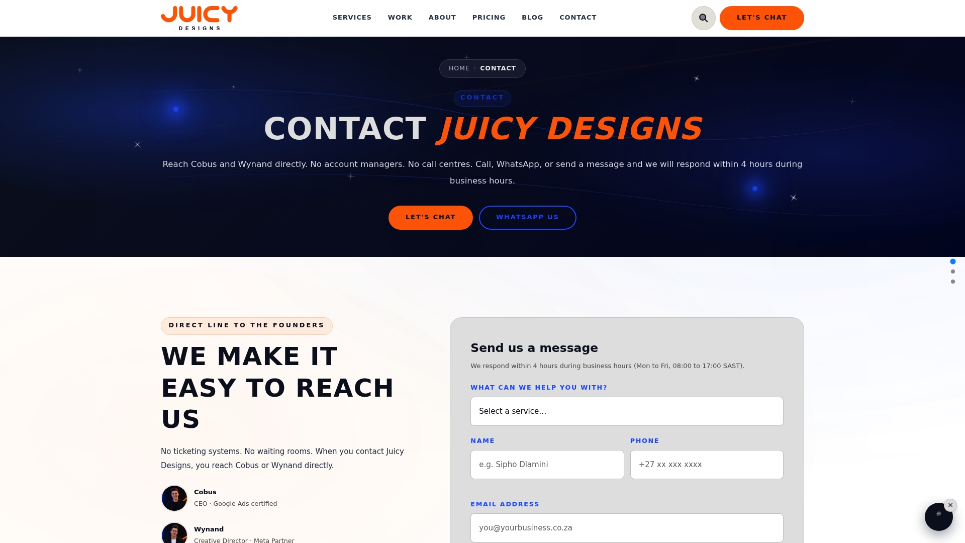 Juicy Designs digital marketing agency