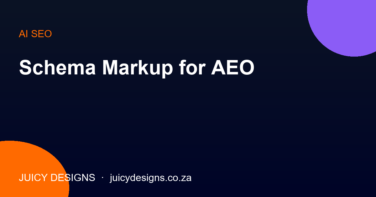 Schema Markup for AEO