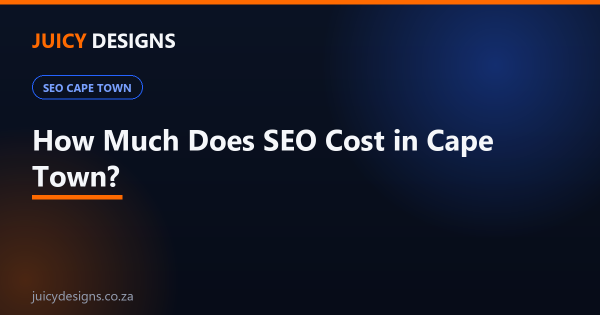 How much does SEO cost in Cape Town pricing breakdown