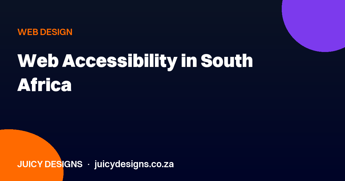 Web Accessibility in South Africa
