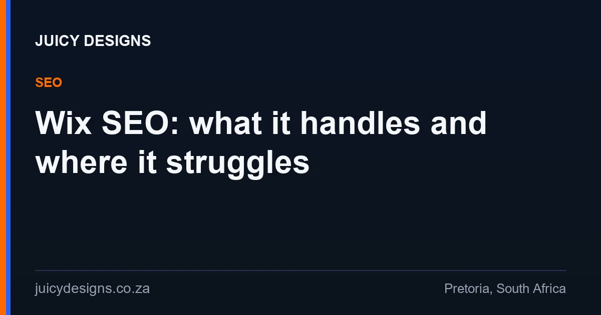 Wix SEO: what it handles and where it struggles